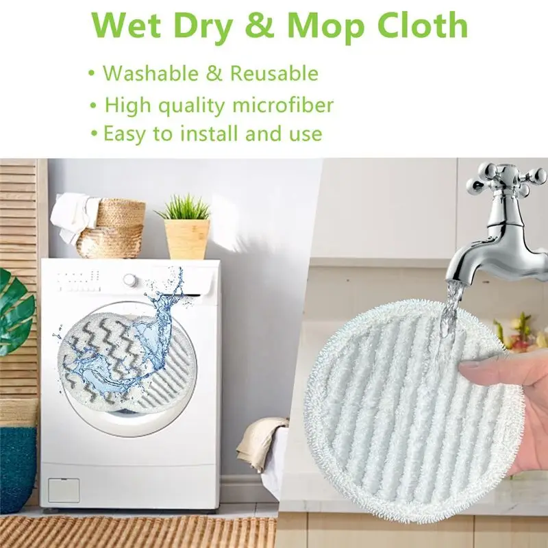 AEE4-4Pcs For Shark S7000amz S7001 S6002eu T2 Series Mop Replacement Pad Reusable Mop Pads For Shark Hard Floor Cleaning Kit