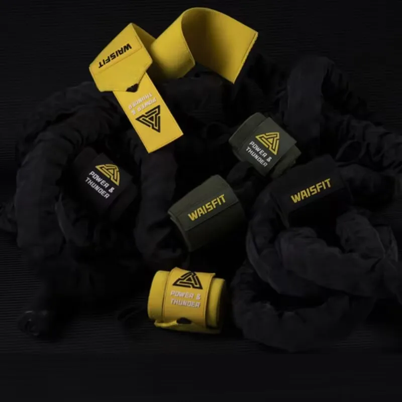 1 쌍 프리미엄 손목 지원 피트니스 손목 밴드는 체육관 운동 중 손목을 보호합니다. 강렬한 벤치 프레스 데드리프트에 이상적