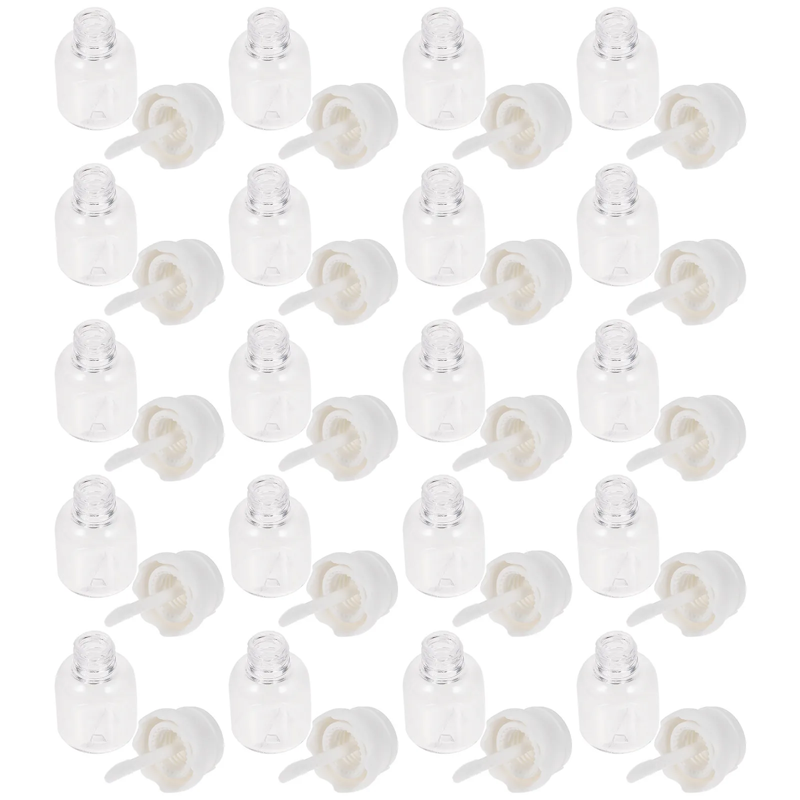 20Pcs Lip Gloss Containers Bottle Shape Refillable Plastic Lip Balm Tubes with Brush Head for Easy Application