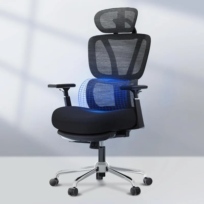 FLEXISPOT OC4 Plus Office Chair,Big and Tall Mesh Computer Desk Chair,Ergonomic Task Chair with Adjustable Lumbar Support