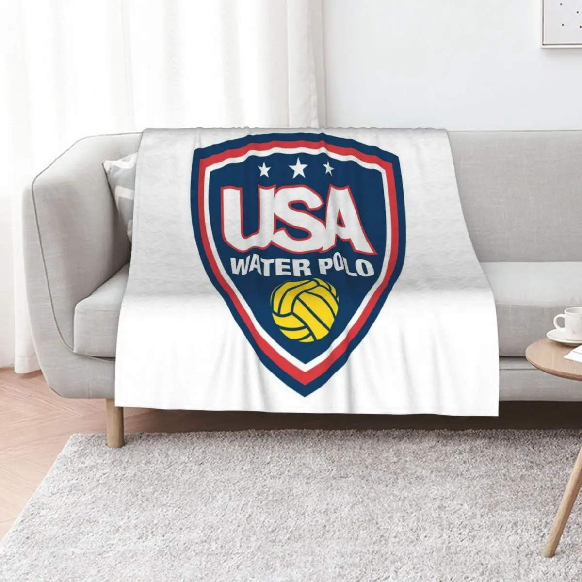 USA Water Polo Throw Blanket Thermal Comforter Large Retros Decoratives Summer Beddings Blankets