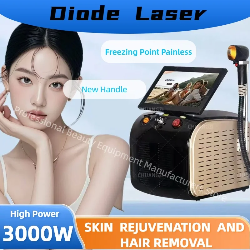 

808 Hair Removal Diode Laser Tattoo Removal Machine With 3 Wavelength 755nm 808nm 1064nm