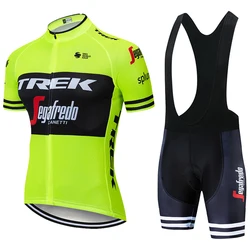 TREK Road Bike Cycling Clothing Mens Sets Summer 2024 Clothes Costume Men's Jersey Man Bib Complete Mtb Sportswear Sports Wear