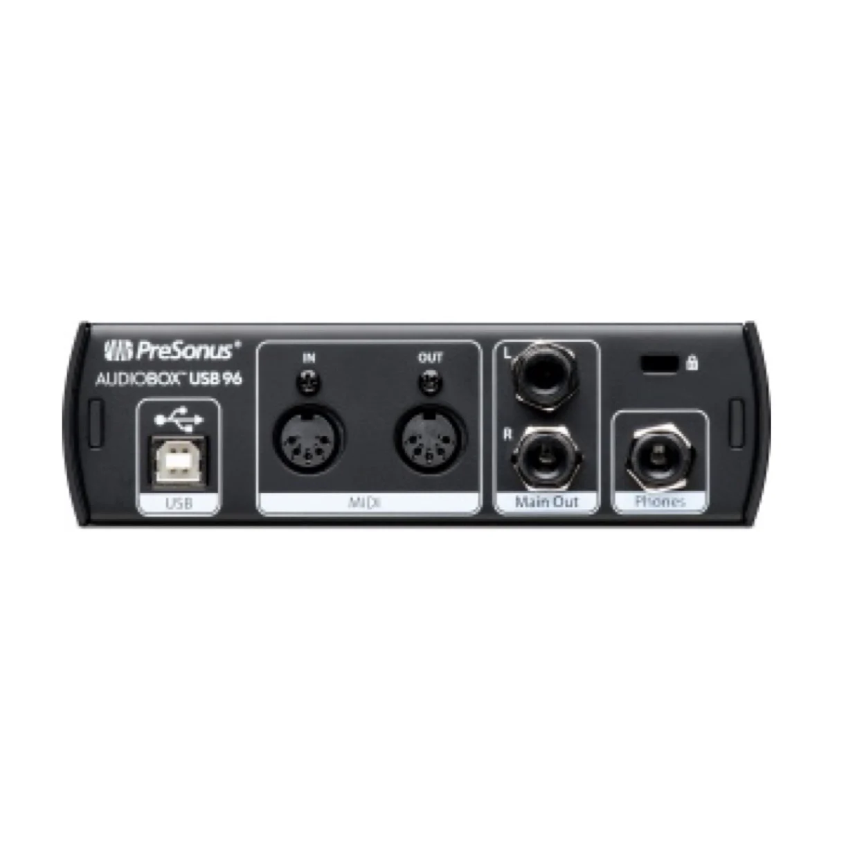 PreSonus AudioBox USB 96 المحمولة جهاز التحكم في الصوت 2 ثنائي الغرض اللوحة الأمامية قنوات الإدخال للمغني/كتاب الأغاني ، البودوكاتس