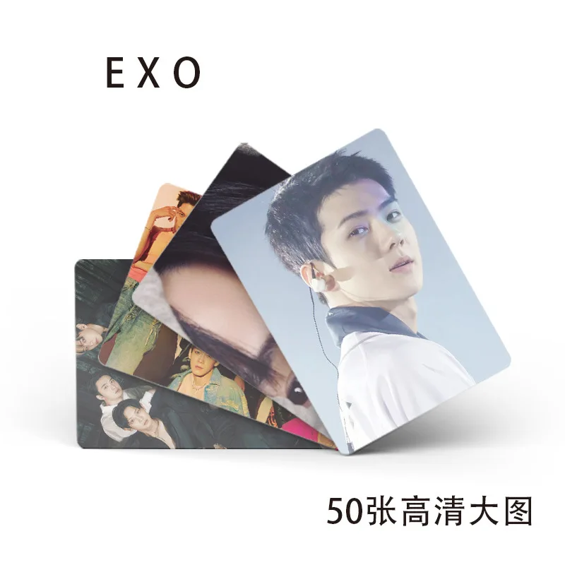 Imagem -05 - Kpop Idol Boy Grupo hd Impresso Cartões Lomo Nova Série Photocards Sehuun Suho Kai Baekhyun Chen Xiumin Fãs Presentes 50 Pcs por Conjunto