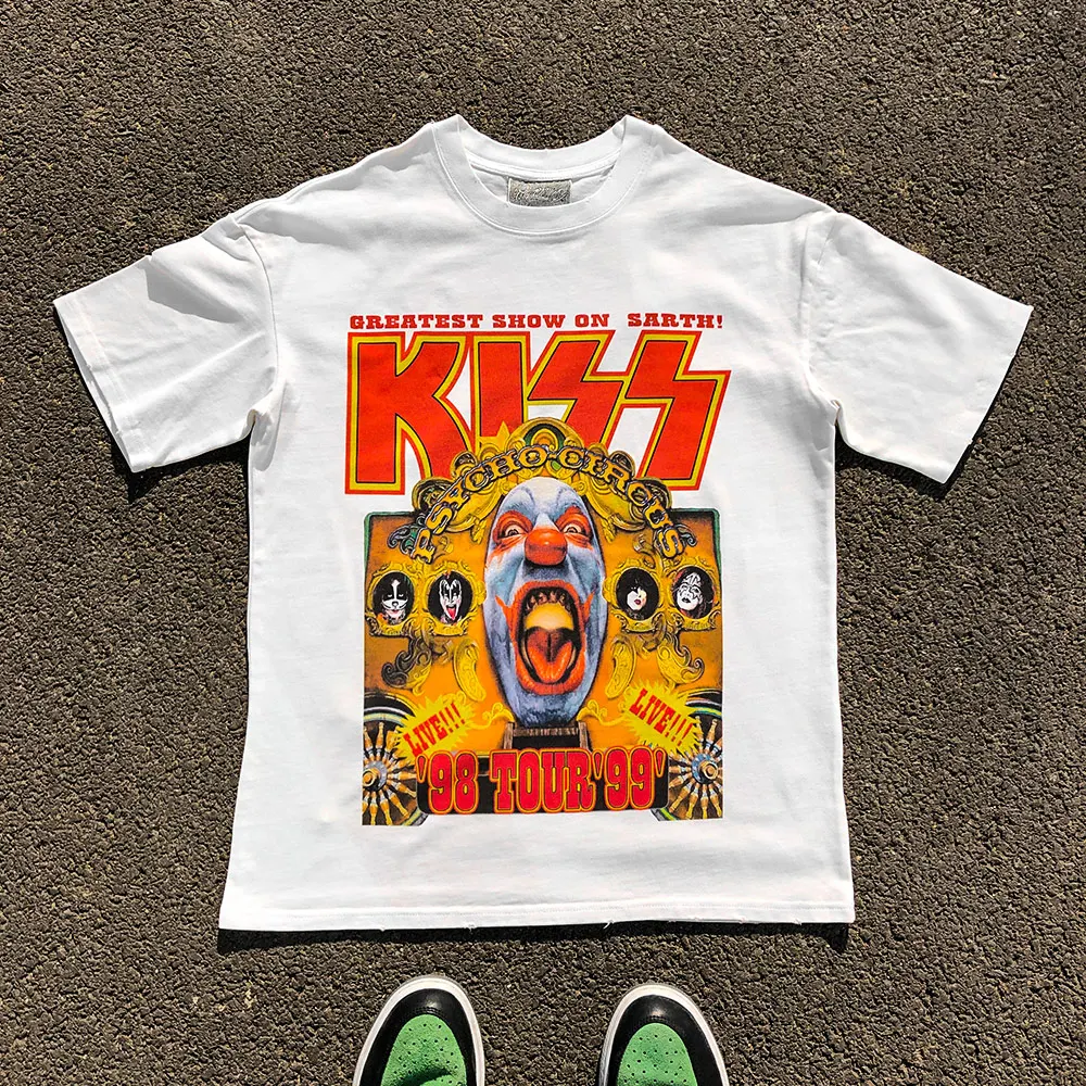 ヘビーウェイト-260g-王ハスディーズスタジオ-キスバンド-ルーズプラスサイズ-カップルお揃い-半袖tシャツ-カジュアルウェア