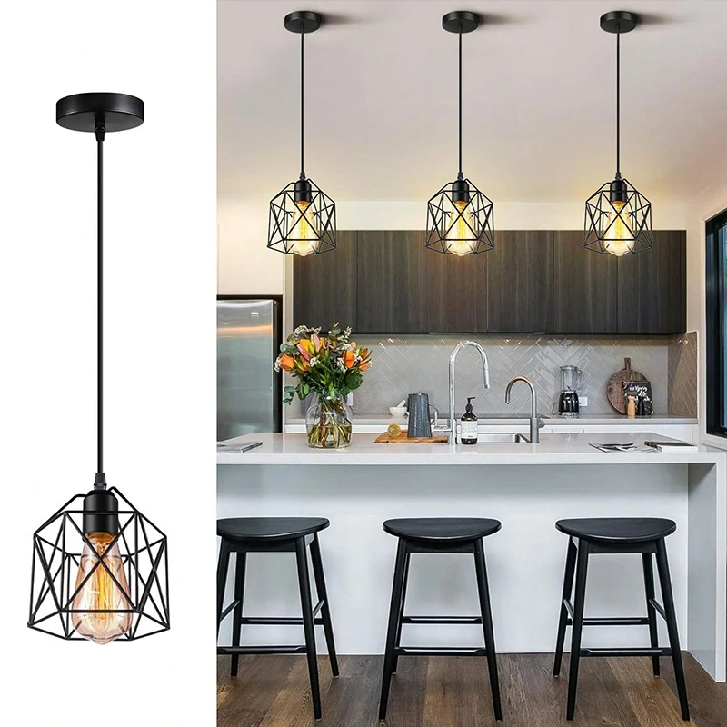 Nordic Modern Minimalist E27 Pendant Light for Dining Room, Kitchen, Bar Counter, Hallway, Bathroom, Bedroom, and Bedside