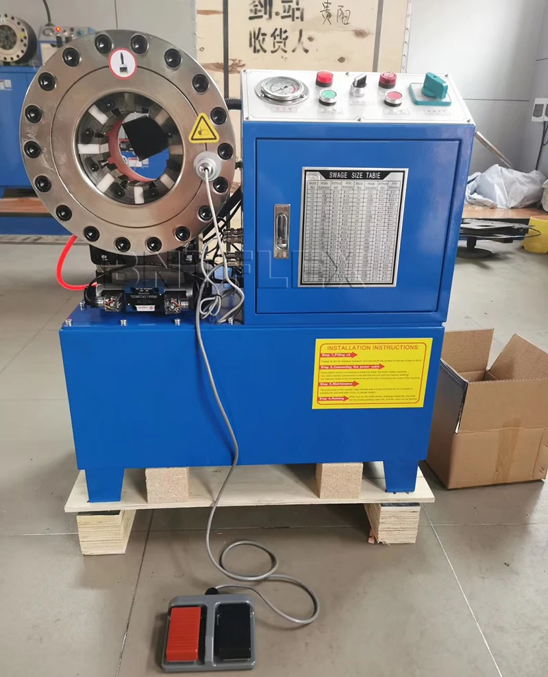 التلقائي 2 ''4sh المطاط الأنابيب المكشكش P32 ارتفاع ضغط الهيدروليكية خرطوم العقص آلة الضغط السعر