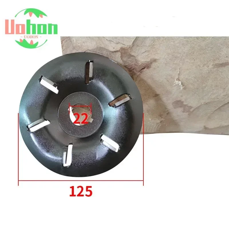 

125mm Diameter 22mm Bore Six Teeth Woodworking Turbo Tea Tray Digging Wood Carving Disc Tool Milling Cutter