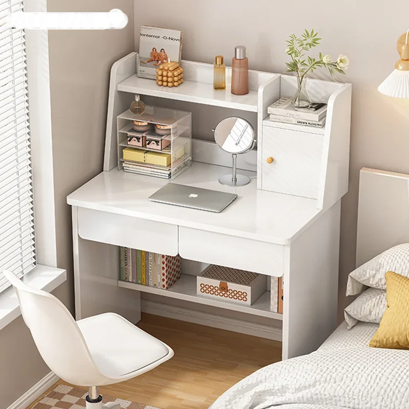 

Desktop Table Bedroom Dresser Desk Home Student Study Table Rectangular Writing Table with Bookshelf