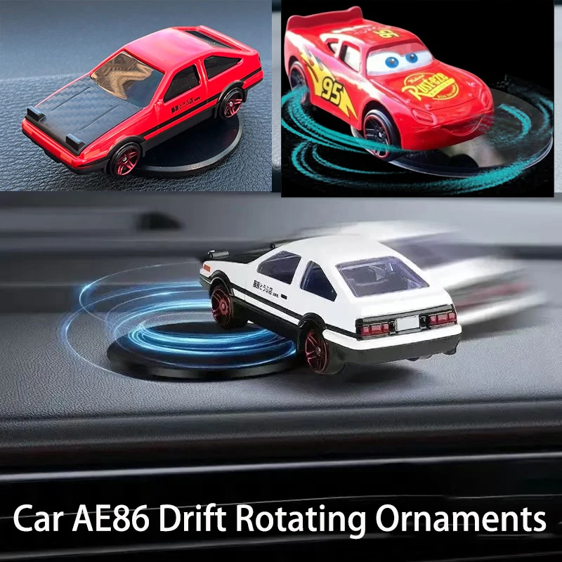 Car AE86 Drift Rotating Ornaments Auto Dashboard Turning AE86 Racing Model Deco Christmas gift Car interior decoration