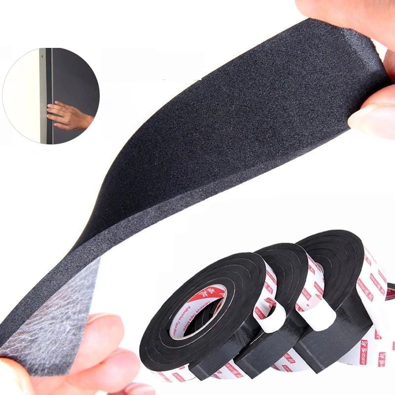 10M Single-sided sponge tape soundproof foam door Window seal strip self adhesive chair leg pads felt Furniture corner protecter