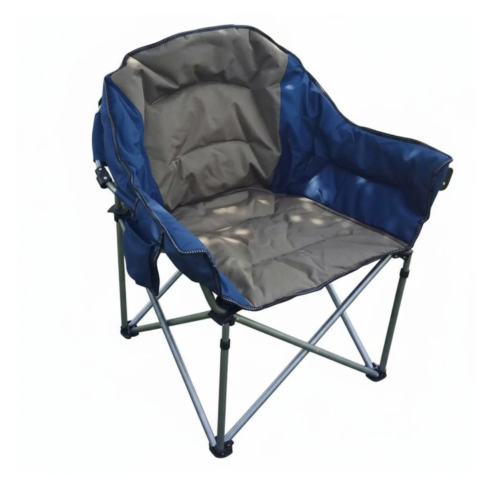 Portable Armchair with Beverage Holder Foldable Design Folding Chair Sturdy Frame Includes Carrying Bag for Camping, Fishing - view 5