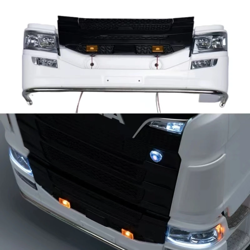 

LED chin light side light for Tamiya 1/14 RC Truck Trailer Dump Truck Scania 770S R620 Actros 3363 Volvo MAN LESU Upgrade Parts