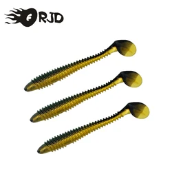ORJD T Tail Soft Fishing Lure Worm Vibrotail Shad Silicone Carp Fish Feeder Artificial Bait Tools For Fishing Swimbait Track