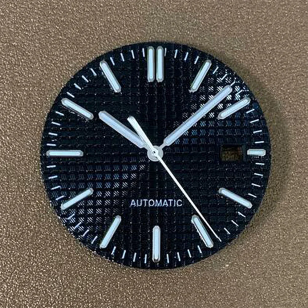 NH35 Dial 31.8mm Green Luminous Watch Dial Hands Parts for AP Royal Oak NH35 NH36 Movement Accessories Replacements