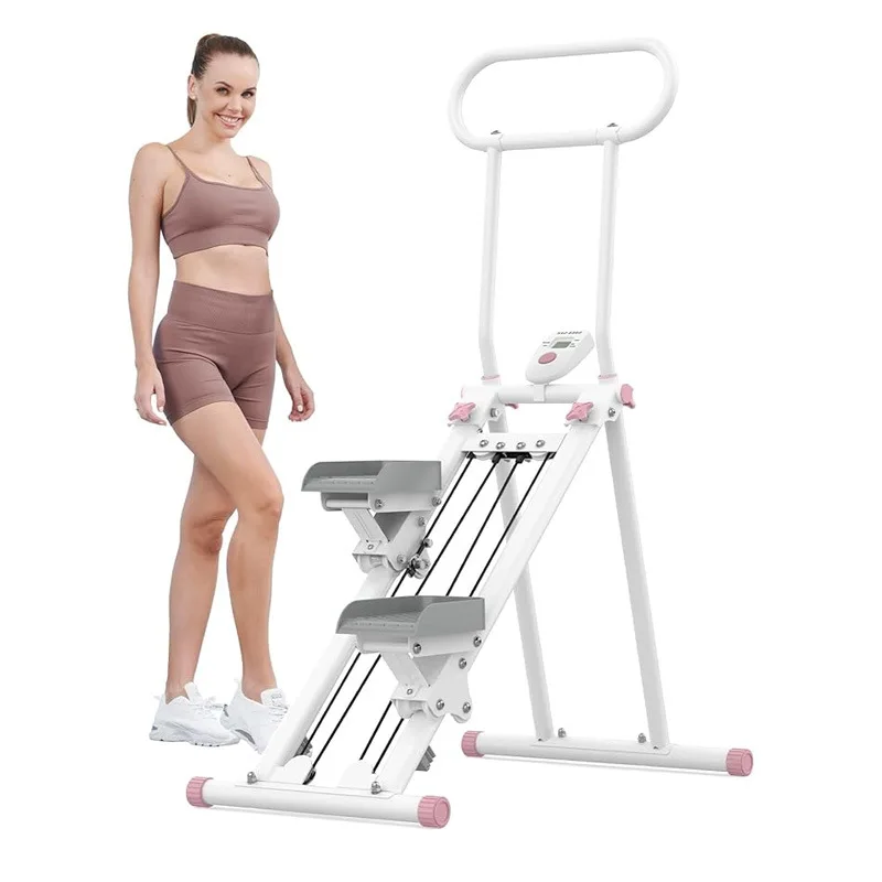 

Home Use Adjustable Incline Climbing Machine Metal Stair Climber for Fitness Workout Collapsible Design 1