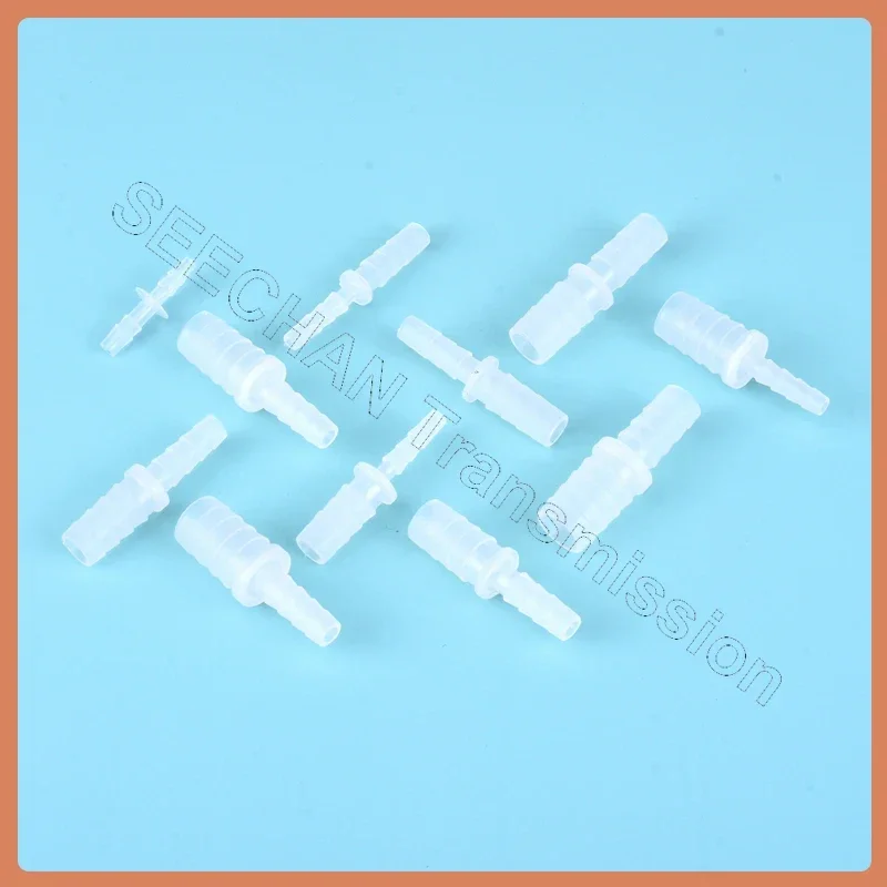3-12mm Silicone Tube Straight Connector Pipe Fitting Plastic Barbed Coupling Reducing Straight Aquarium Fish Tank PP Insert Hose