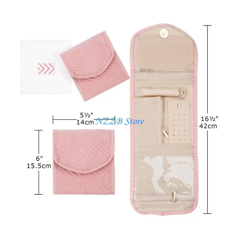 Recipiente colar brinco viagem T21F para armazenamento portátil viagem para pulseira