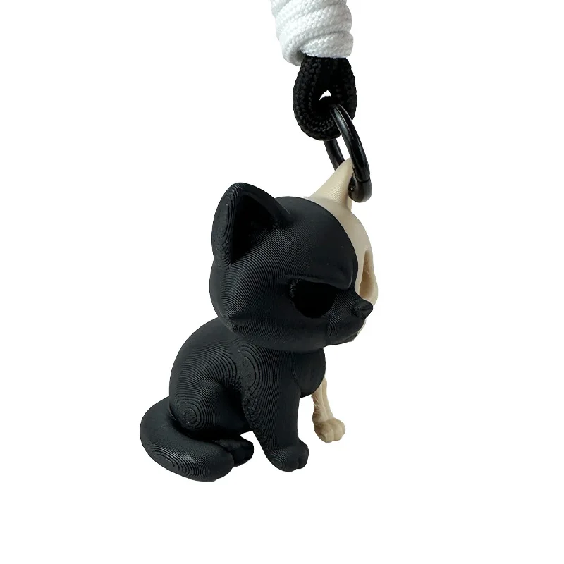 3D-geprint speelgoed sleutelhanger ambachtelijke kat schedel skelet hanger accessoire kinderspeelgoed cadeau