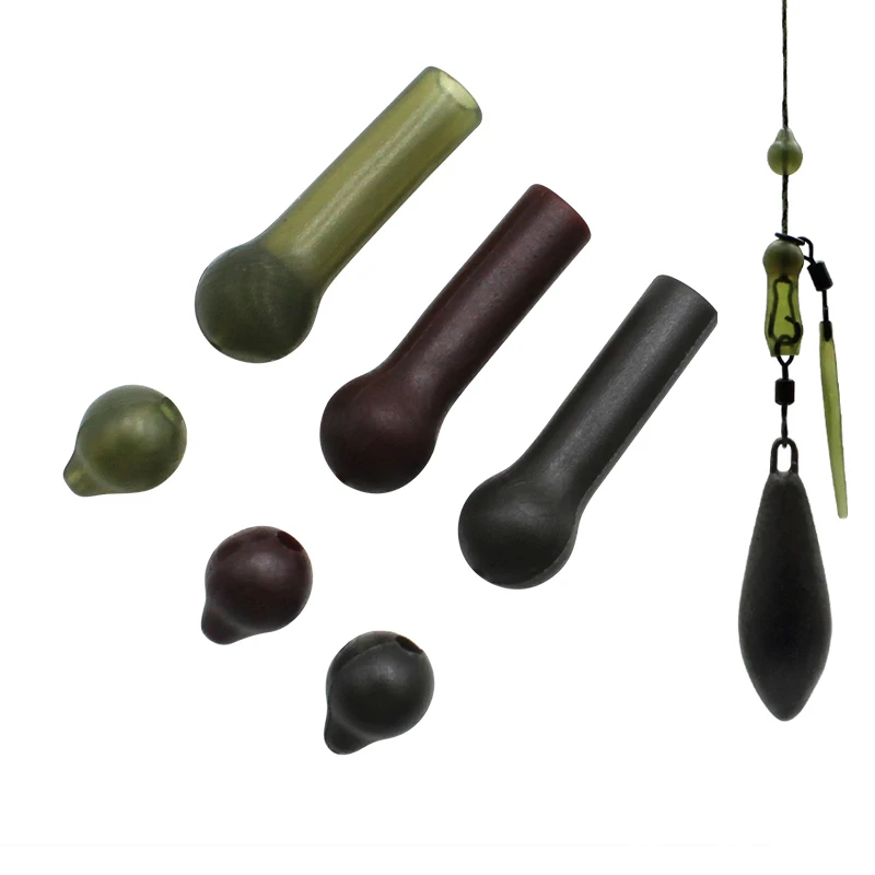 Carp Fishing Accessories for Helicopter Rig Sleeves And Beads Softer Rubber Heli Chod Beads For Carp Rig Terminal Tacke