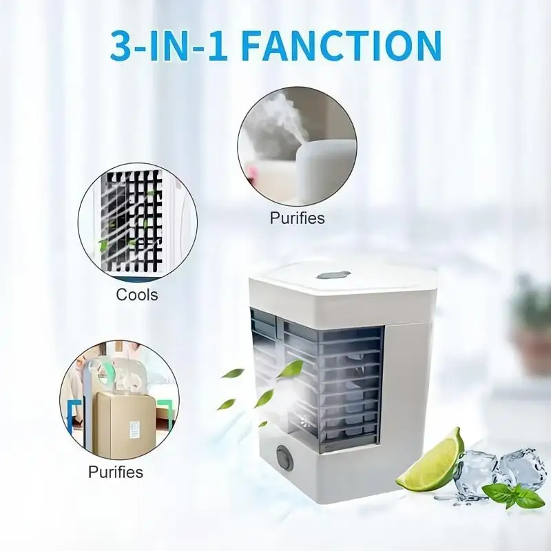 Ventilador de niebla de quinta generación, aire acondicionado portátil rápido y fácil, Mini aire acondicionado, mesa eléctrica multifunción, mini