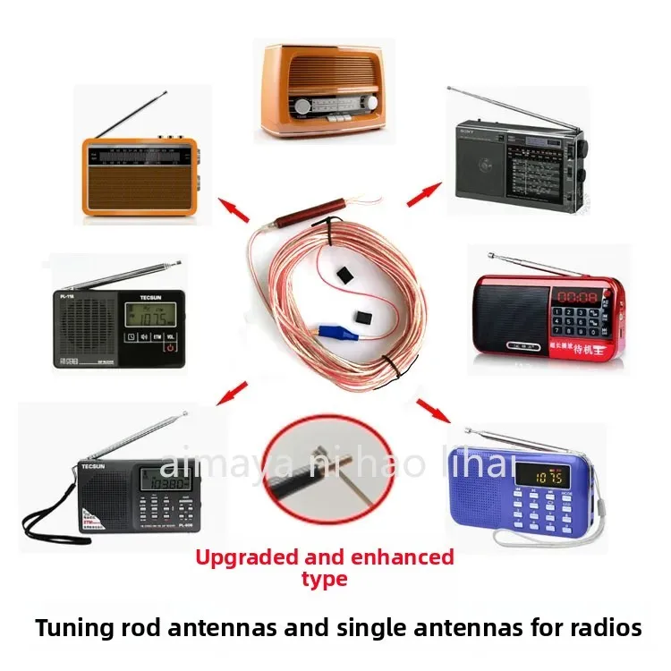 Radio Antenna Enhanced External Household Extension Cord Indoor and Outdoor Shortwave Modified Rod Radio Fm Antenna