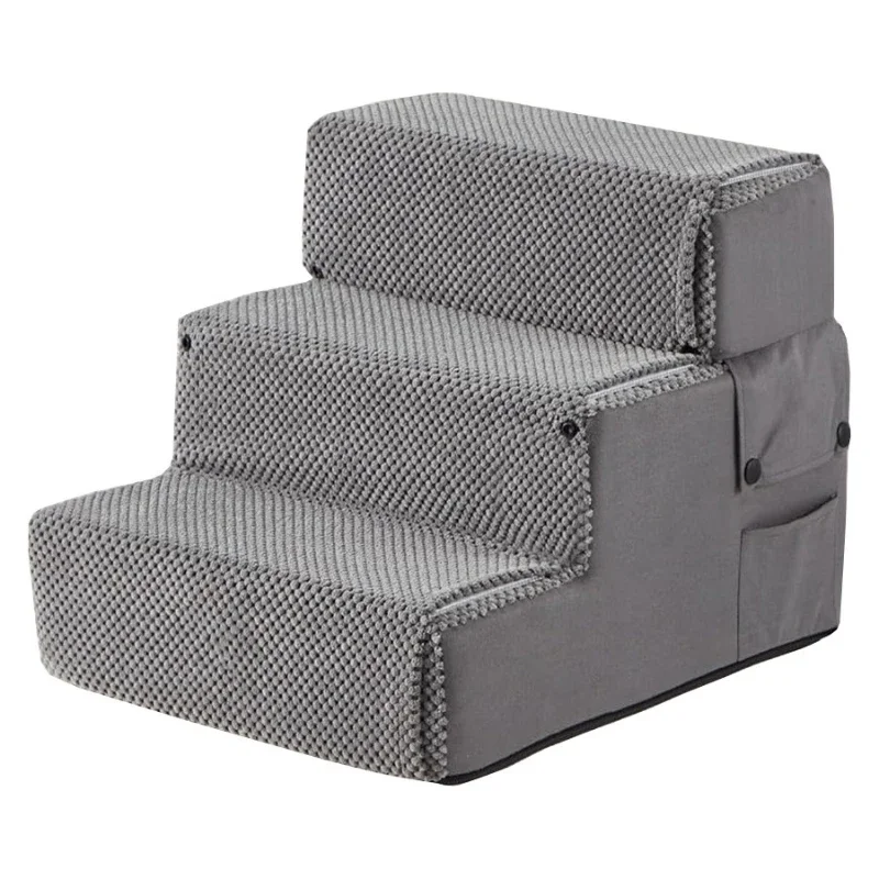 Removable sponge staircase ramp non-slip bottom pet cat and dog multi-layer PP board steps can be folded into sofa bed