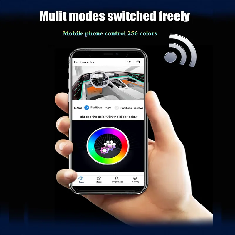 ShunSihao مصباح جو ل A8L A8 2019-2025 ماجيك LED نسخة 256 لون الإضاءة المحيطة البيئة الداخلية تزيين الضوء