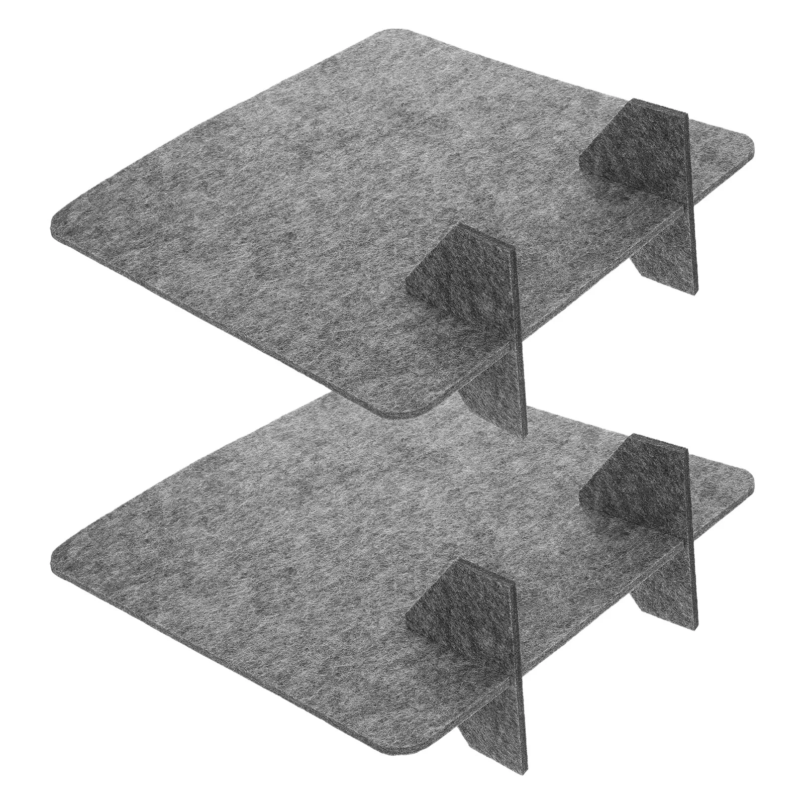 2Pcs Felt Desk Divider Panel Dark Grey 15.75x6 Desktop Office Partition Board Tabletop Privacy Screen Room Divider Cubicle Panel
