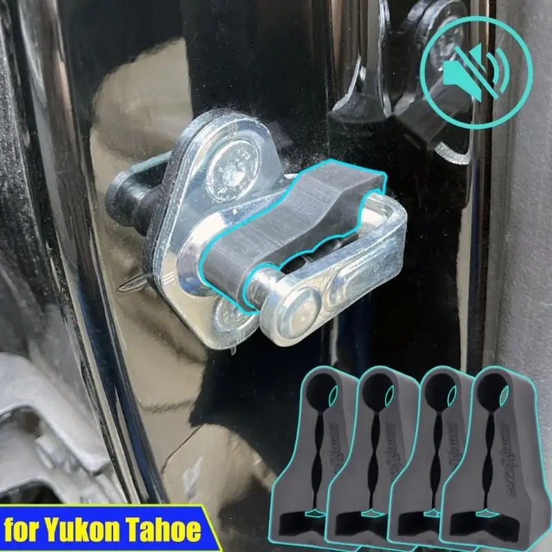 Pack of 4 Noise Reduction Rubber Pad Car Door Lock Dampening Pad set for Car Door Locks Reduce Noise & Improve Comfort