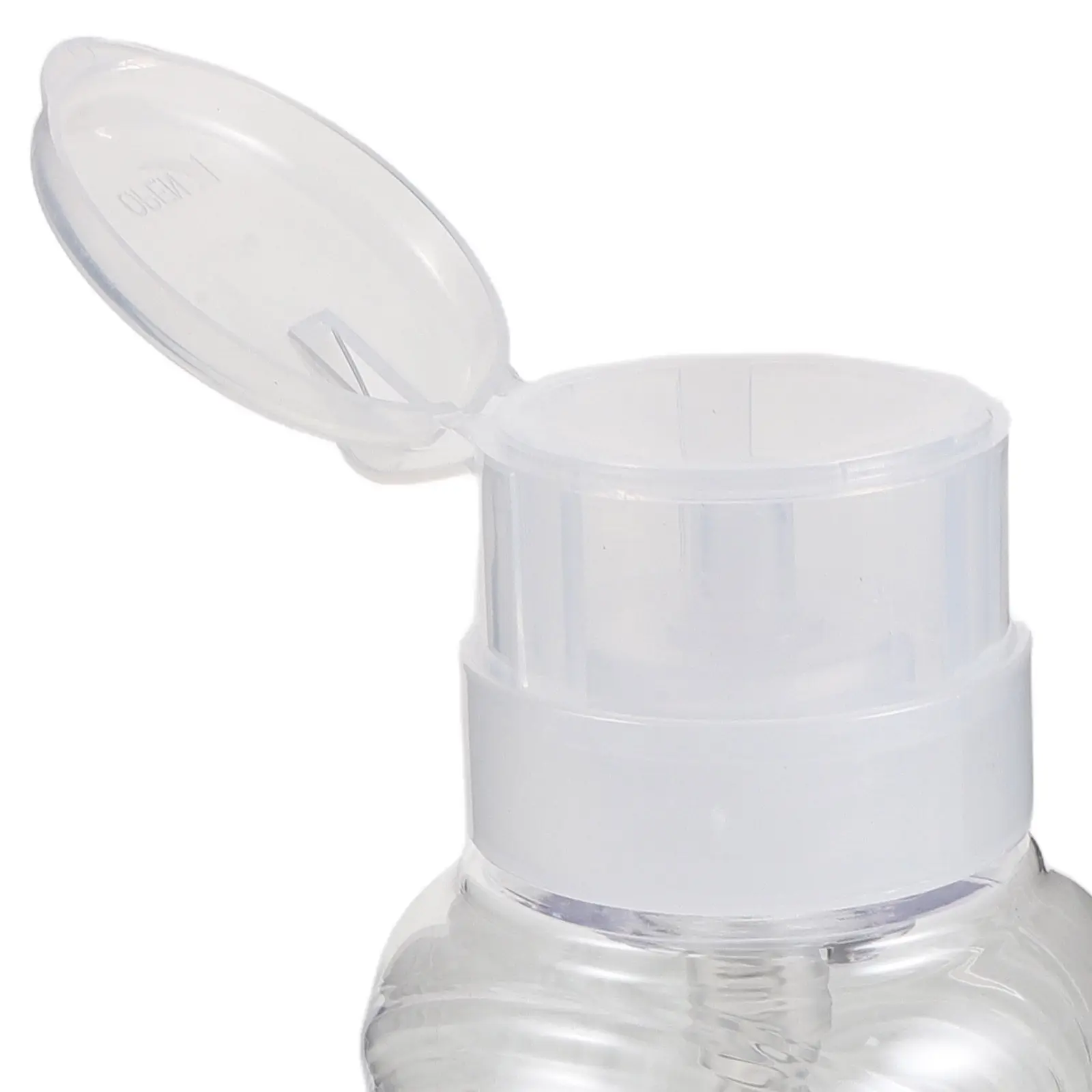 6Pcs 200Ml Clear Black Pet Press Pump Bottles Leakproof Nail Liquid Holder Refillable Manicure Dispenser for Travel Salon Daily