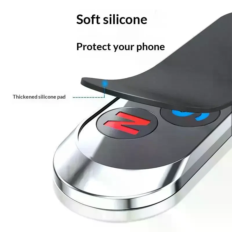 Magnetic Car Phone Holder With Strong Magnet Adhesive Backing For Dashboard Driving Use