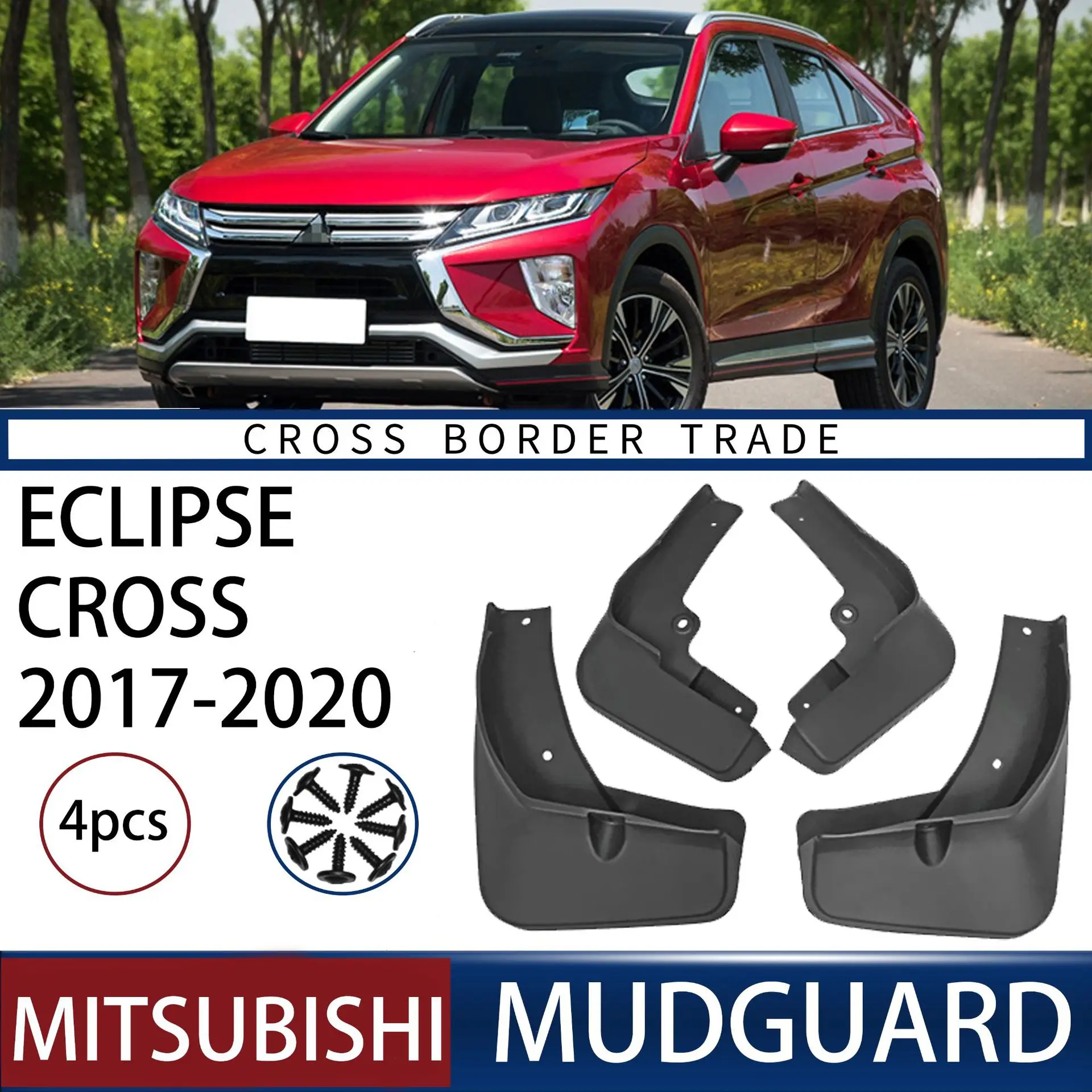 

For Mitsubishi Eclipse Cross 2018 2019 2020 Fender Mudflaps Front Rear Flares Splash Guards Cover Car Accessorie