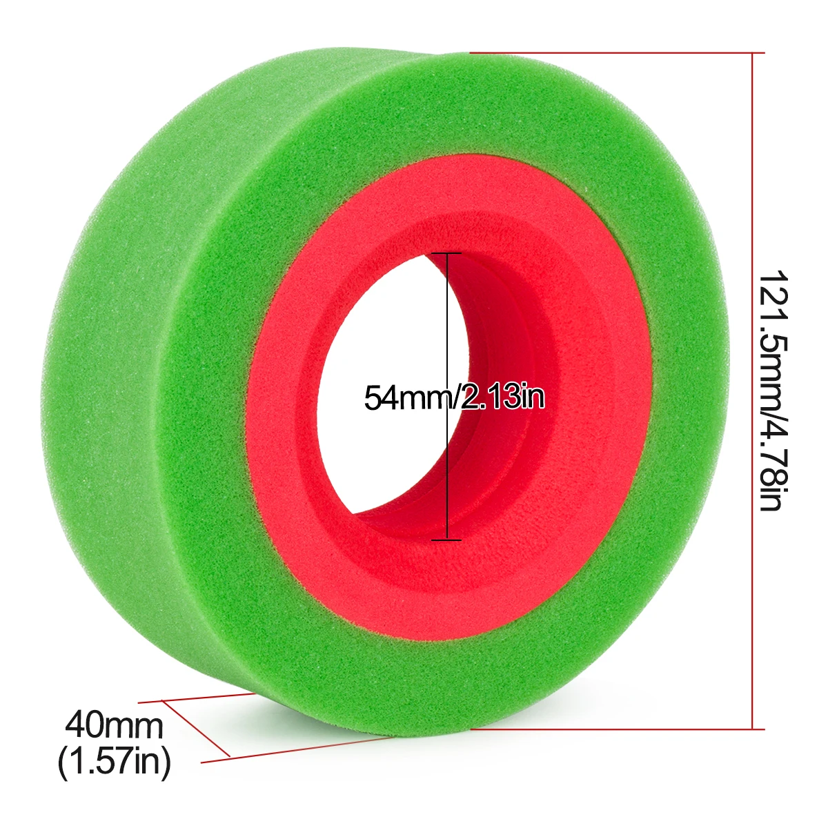 2/4Pcs EVA Dual Stage Foam 115-120mm Fit 1.9