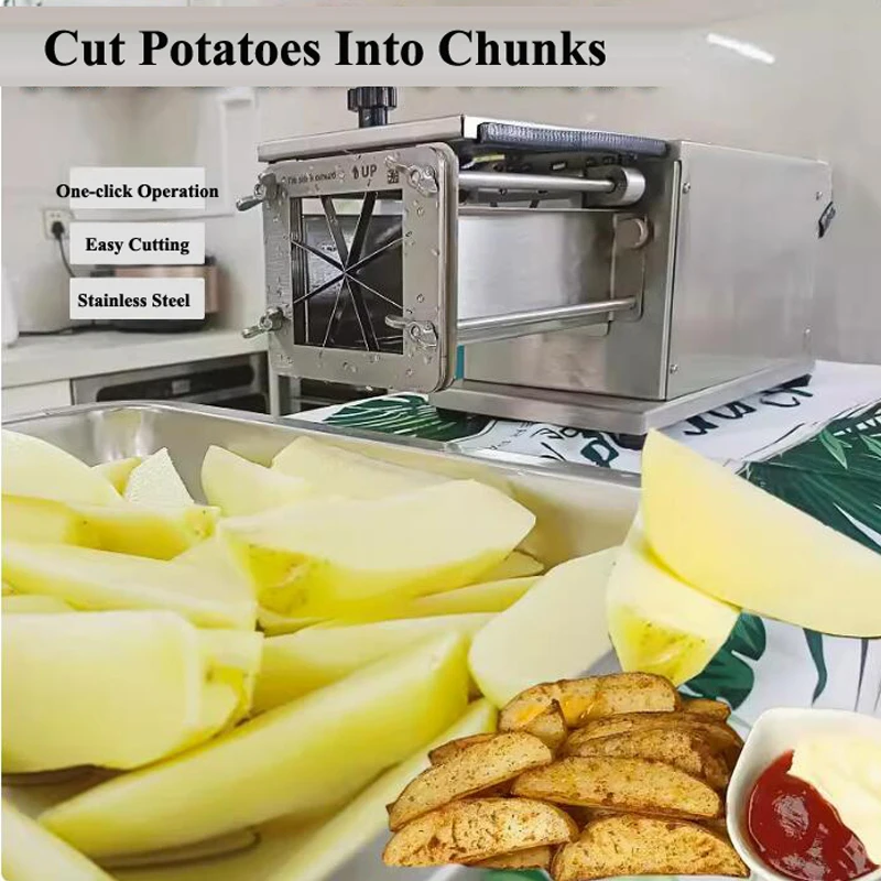 Stainless Steel Potato Slicer Potato Cutter French Fries Cutter Machine Electric Vegetable Cutting Machine 110V-240V
