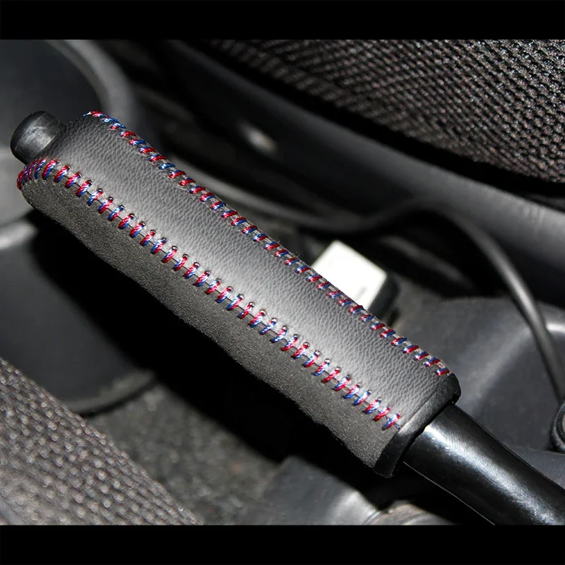 Top layer leather Case for handbrake Cover For Suzuki Jimny hand brake cover Top genuine leather cover handbrake auto
