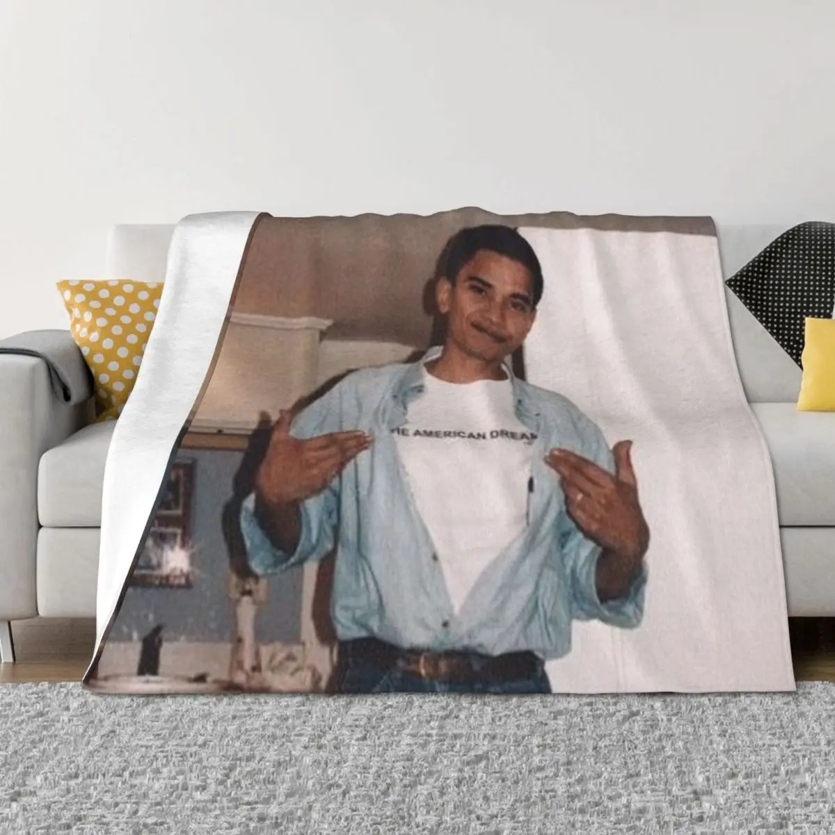 

Obama's The American Dream Throw Blanket For Baby Kid'S anime Blankets