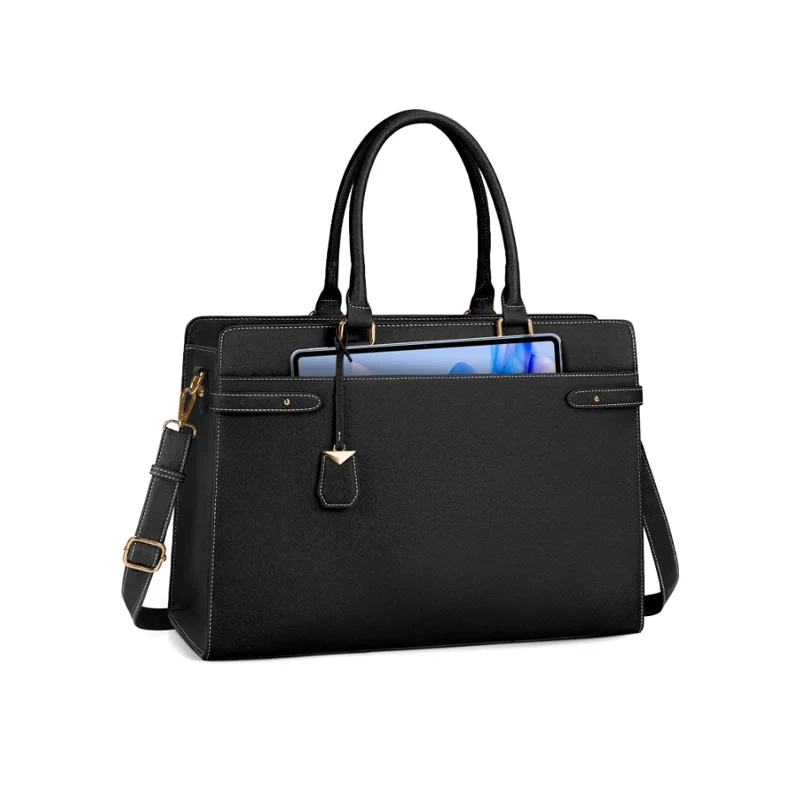 Laptop Large Capacity Bag for Women Laptop Tote Bag Leather Work Bag Waterproof Briefcase Business Office Computer Bag