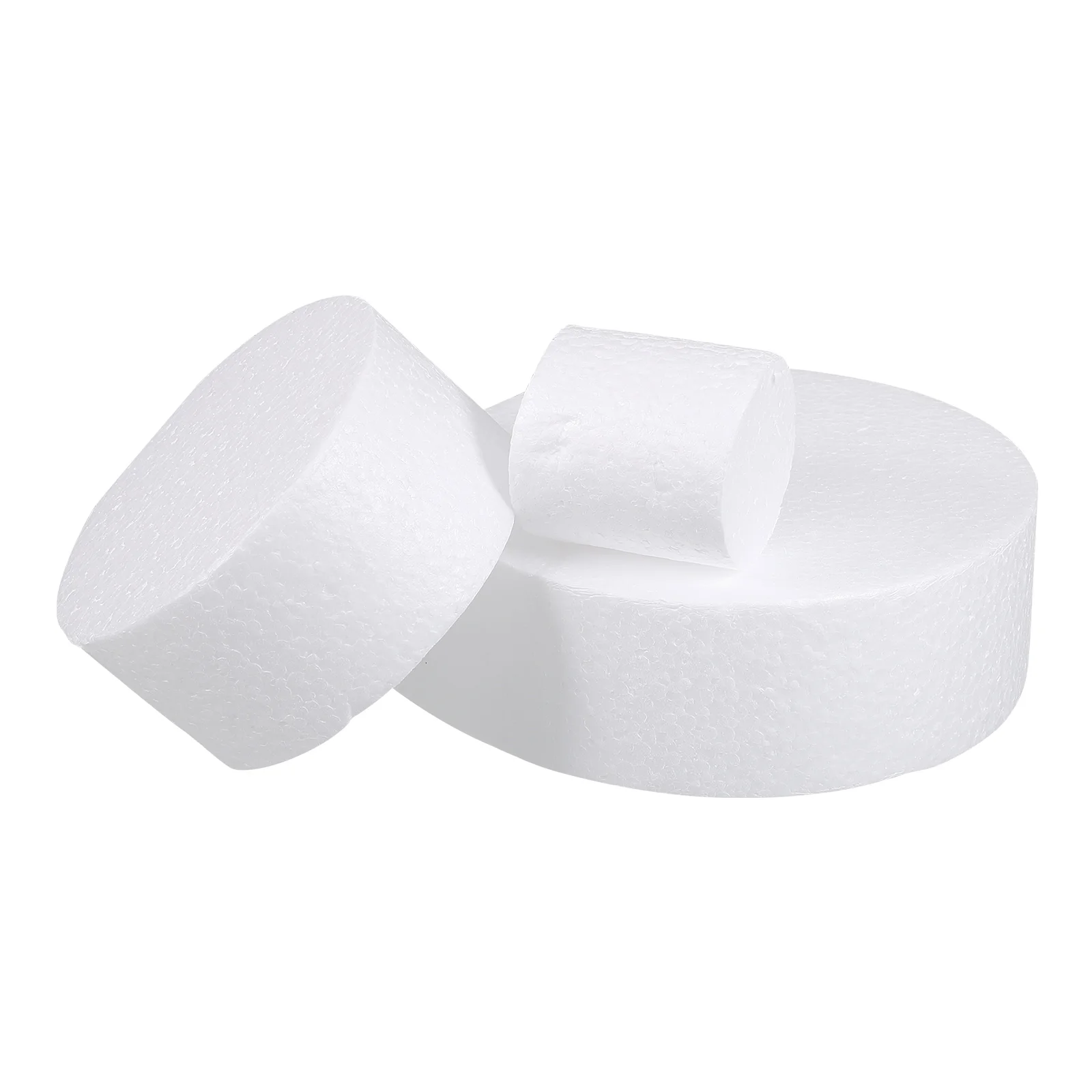 

3 Pcs Prosthetic Foam Cake Model Baking Dummies Foams Decor Fake Rotating Stand Round Kraft Paper Party Supplies Bakery