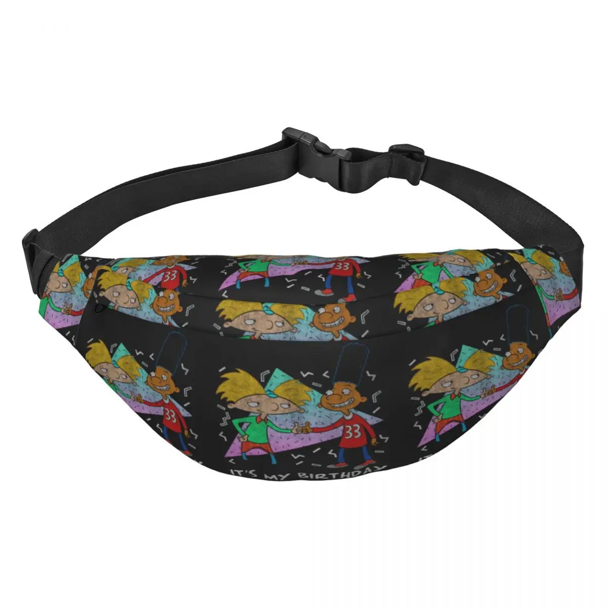 

Custom Casual Cartoon Tv Helga Pataki Fanny Pack Women Men Hey Arnold Sling Crossbody Waist Bag Camping Biking Phone Money Pouch