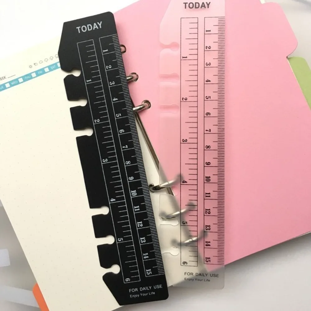 Fromthenon  6-Ring A5 A6 A7 Metal Loose Leaf Binder Notebook Cover File Folder Durable PP Material Stationery Office Supplies