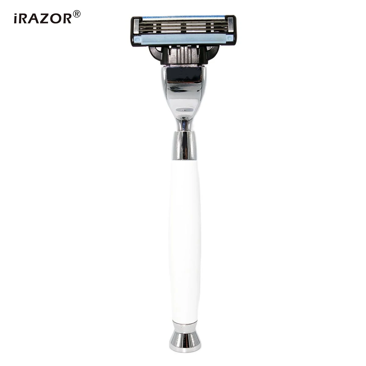 iRAZOR Traditional Classic Mach 3 Beard Hair Safety Razor for Men Eco Face Shaving Machine with One Blade Metal Shaver Gift