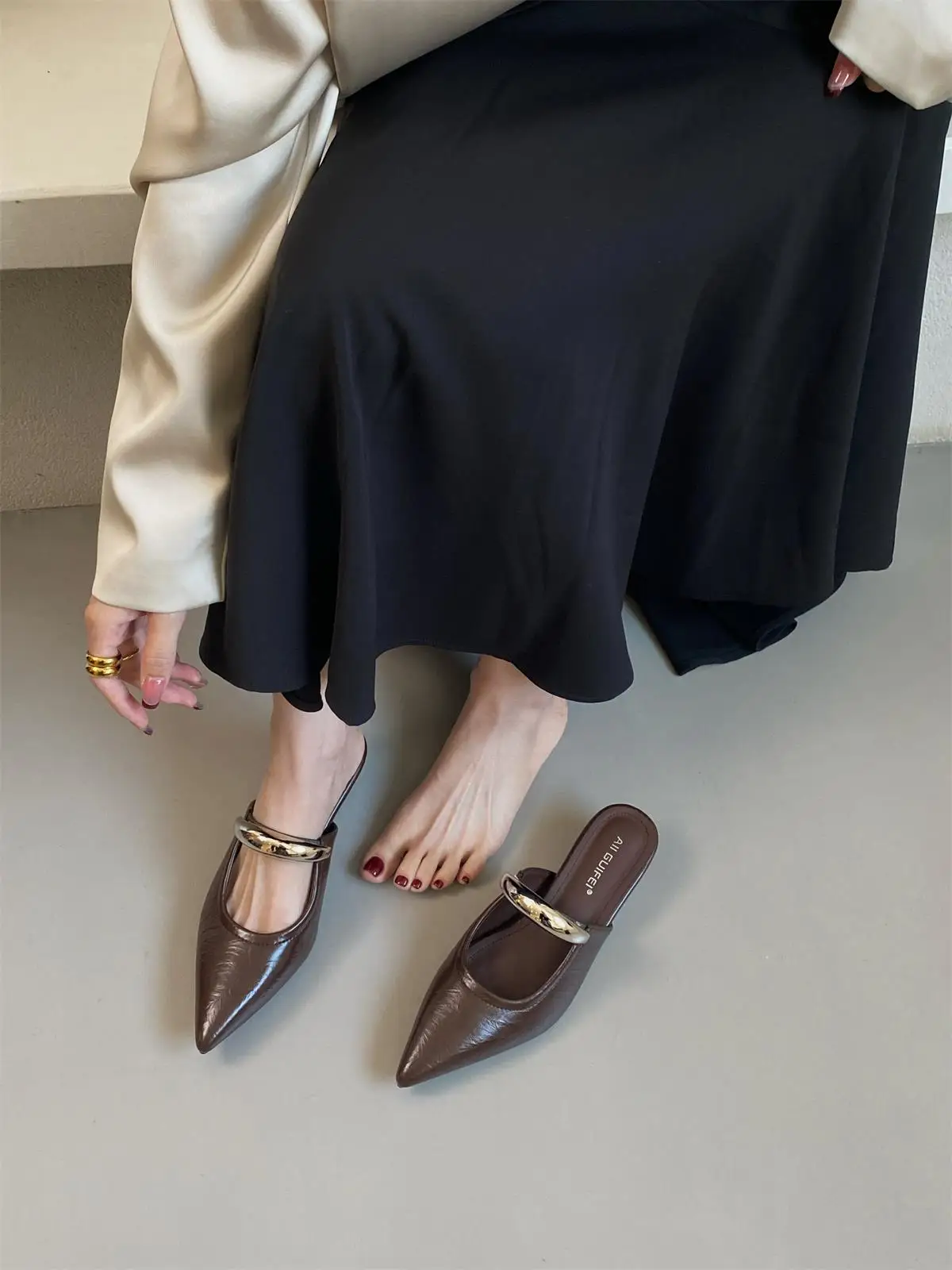 Sandalias Elegantes de Tacón Medio con Hebilla Metálica y Plataforma Gruesa para Mujer, Estilo Coreano, Zapatos de Moda, Zapa...