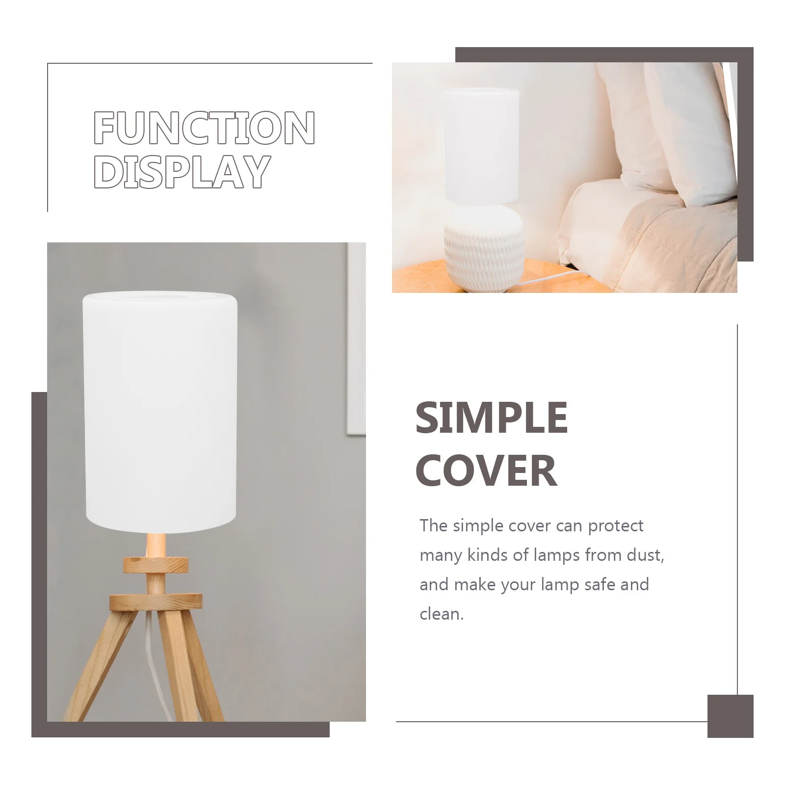 

Cylinder Glass Lampshade Durable Practical Lamp Cover for Floor Bed Table Lamps Home Decor Accessory Cylinder Glass Light Cover