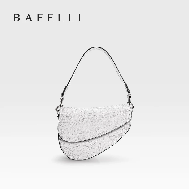 BAFELLI 2026 Women's Saddle Handbag Luxury Designer Brand Crossbody Shoulder Fashion Evening Bag Female Purse Original