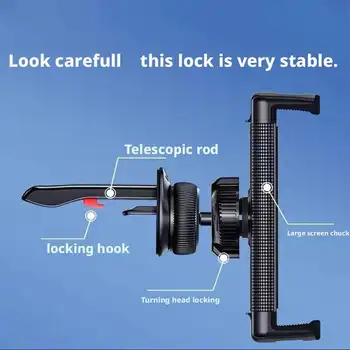 Univerzální držák na větrací otvor do auta, držák na telefon handsfree do auta, bezpečný klip, stojan na tablety pro iPhone, Android, chytré telefony, GPS 6 nejlepší prodej držák tabletu na střechu auta - №2