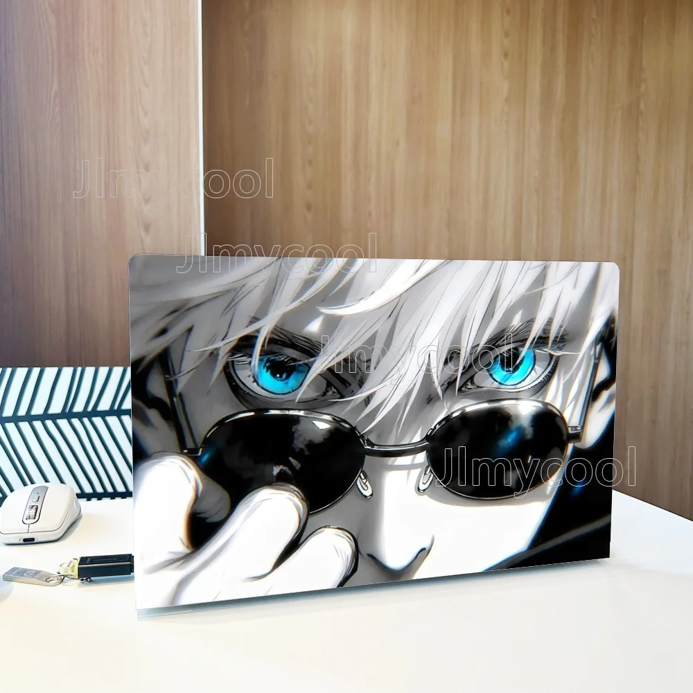2 Pack Cool Funny Anime Pattern Laptop Art Decal Case Universal Laptop Skin Sticker for Laptop Refrigerator Decor Decal Sticker