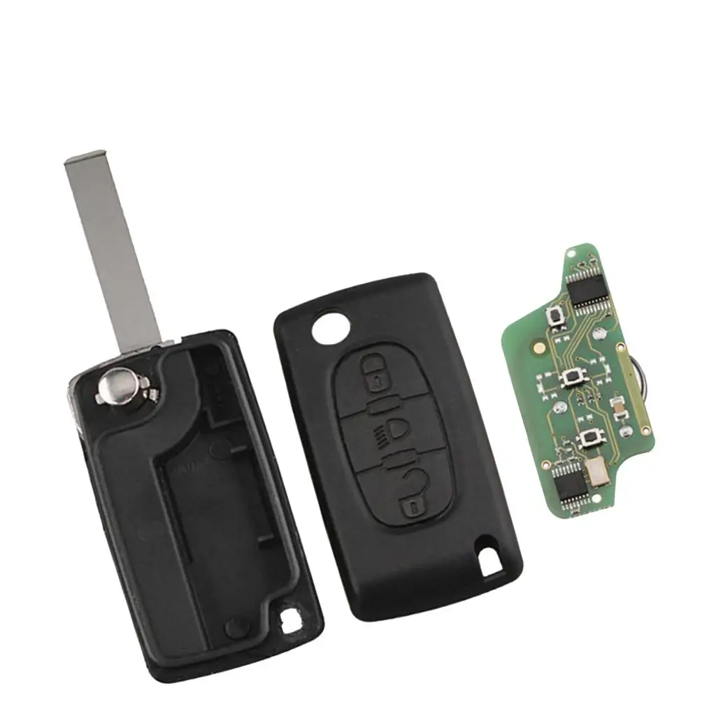 Flip Folding Remote Key Shell Smart Key Case with Battery and Chip for Citroen C3 C2 C5 C4