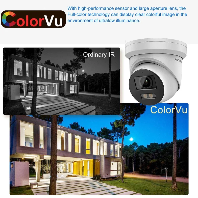 كاميرا Hikvision DS-2CD2383G2-LI2U/SL 4K 8MP IP كاميرا ذكية هجينة خفيفة وميكروفون مكبر صوت برج Acusense تحذير الضوء الأحمر والأزرق #4